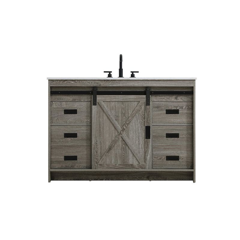 Elegant Kitchen and Bath Austin 48 Inch Single Bathroom Vanity In Rustic Grey