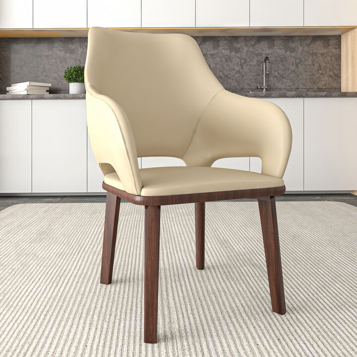 LeisureMod Vivara Collection Modern Dining Chair Set of 4
