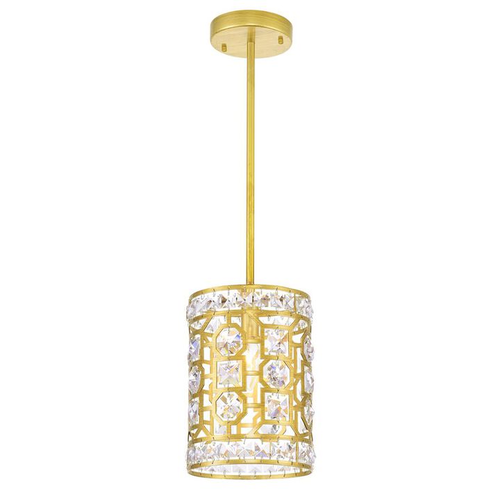 CWI Lighting Belinda 1 Light Pendant With Champagne Finish