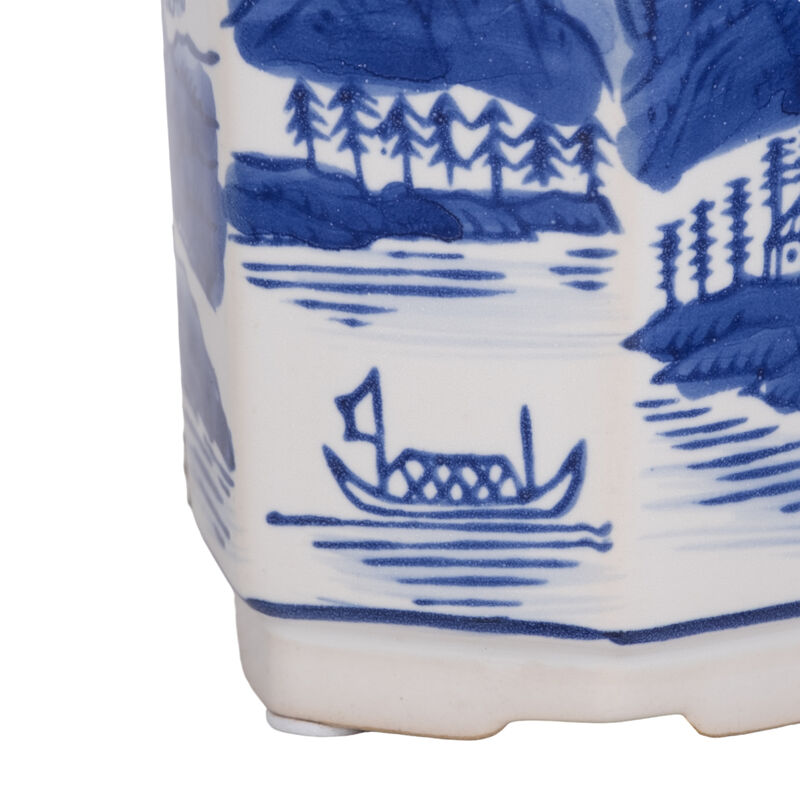 4", 6oz  Chinoiserie Candle , Blue/white image number 4