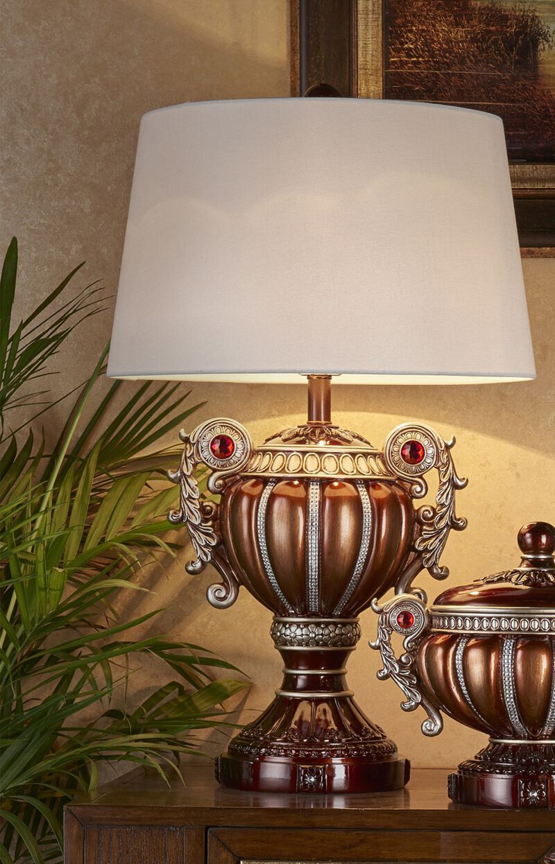 Hivvago Tall Bronze Urn Shaped Table Lamp