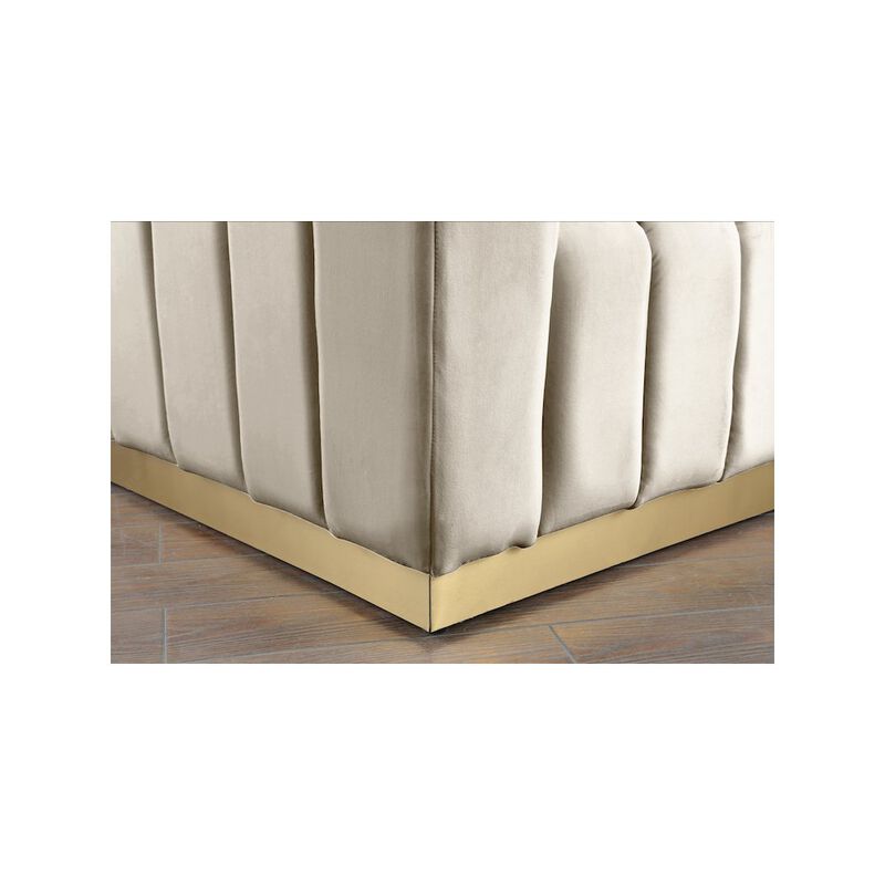 Meridian Furniture Marlon Cream Velvet Sofa