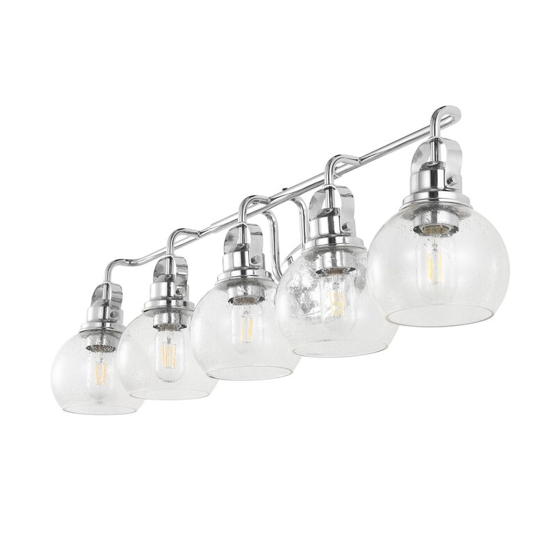 Shirley Metal/Seeded Glass Vanity Light