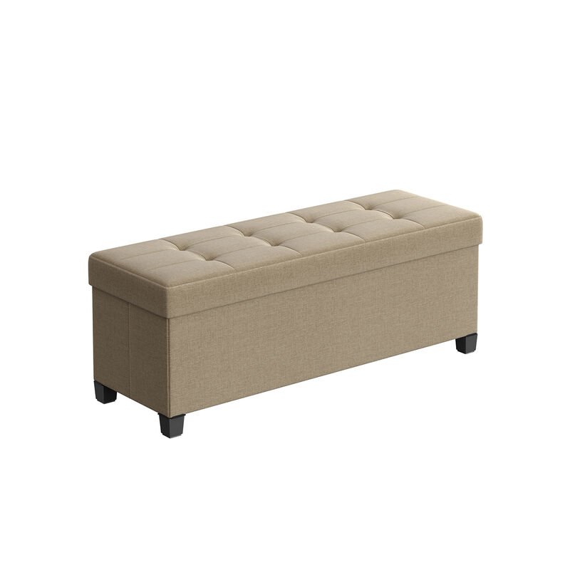 Wide Ottoman Storage Bench with Legs for Bedroom image number 0