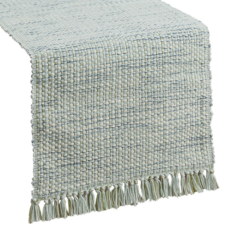Park Designs Blue Basketweave Table Runner 36"L image number 0