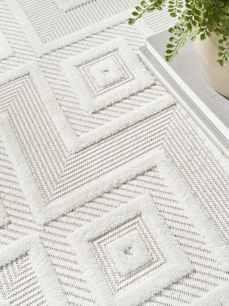 Versatile NRV01 Ivory/White 4' x 6' Rug