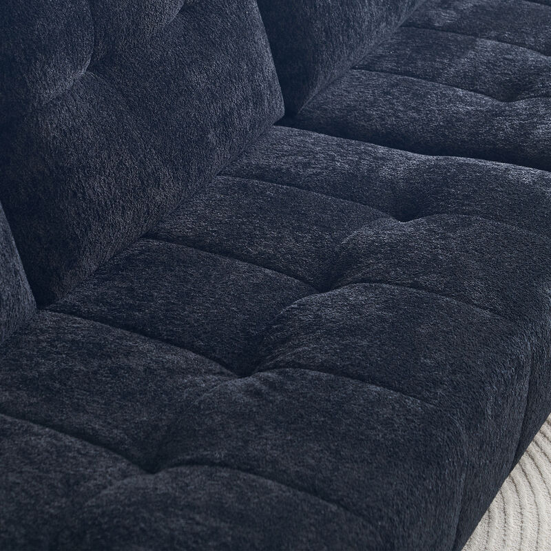 Vindhu 141.73'' Chenille Upholstery Material Modular Sofa image number 5
