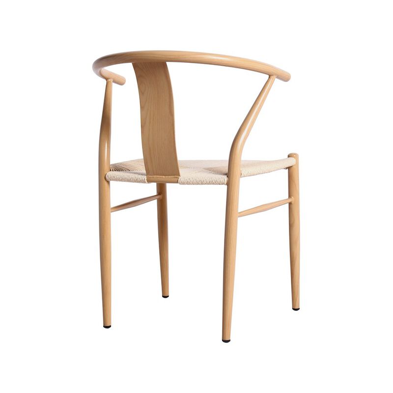 Meridian Furniture Beck Beige Hand Woven Rope Dining Chair, Set of 2