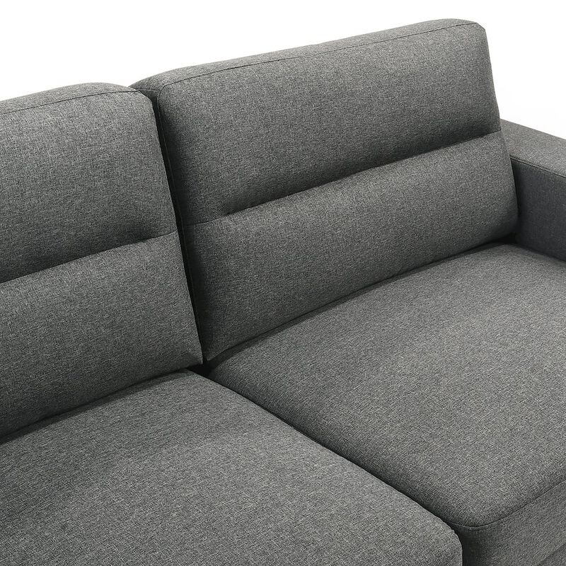 New Classic Furniture Vale Polyester Fabric Upholstered Sofa in Gray