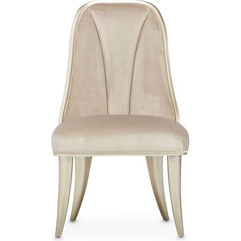 Michael Amini Villa Cherie Dining Side Chair - Hazelnut Set of 2