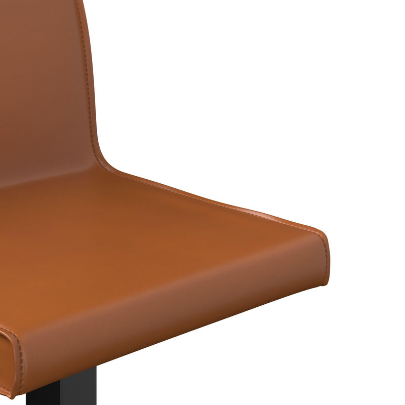 Bar Stool/Black Base, Cognac PU image number 3