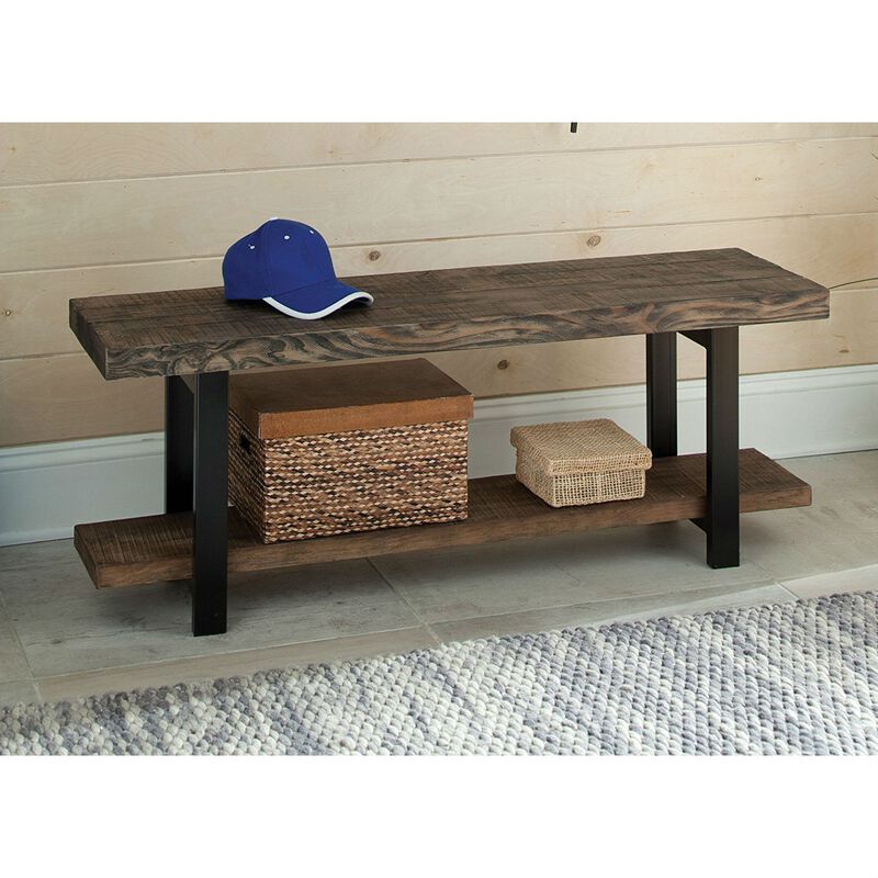 Modern Industrial Accent Bench – Stylish Seating for Entryway or Bedroom