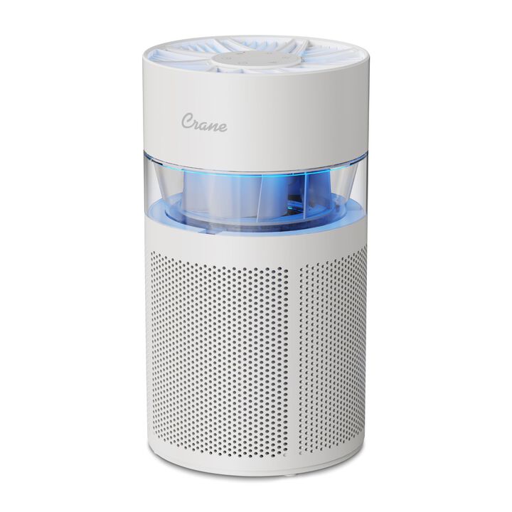 Crane True HEPA Air Purifier, Up To 200 Sq. Ft., With Aroma Tray, Night Light, Adjustable Fan Speed and Timer Function