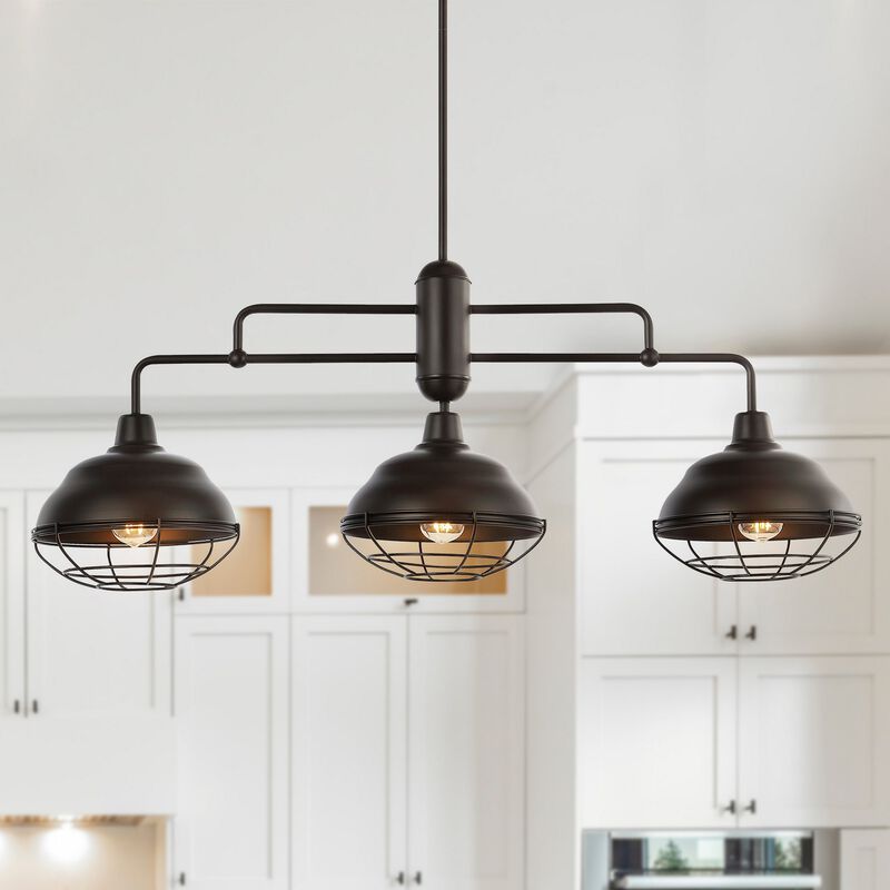 Levi Industrial Farmhouse Iron LED Pendant