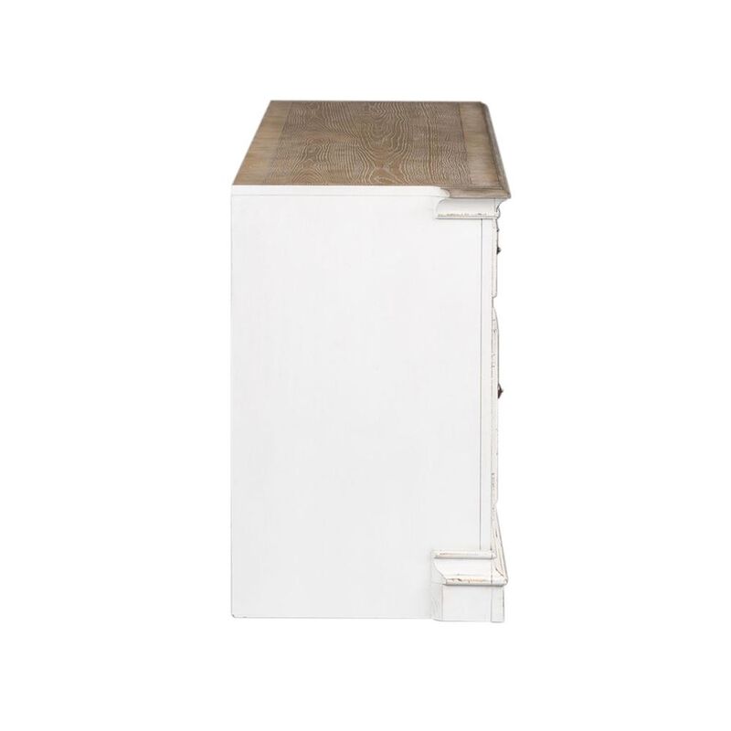 Liberty Furniture Magnolia Manor Entertainment TV Stand in Antique White image number 4