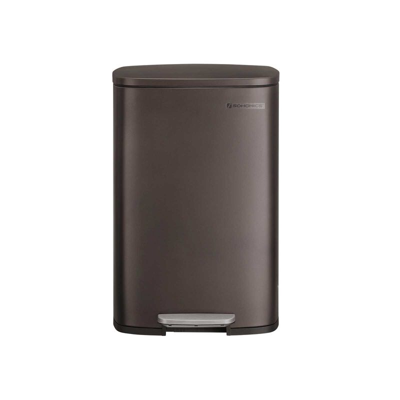 Kitchen Trash Can 13 Gallon &ndash; Step-On Garbage Bin in with Soft-Close Lid and Sturdy Foot Pedal