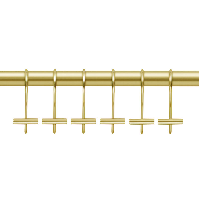 Metal Shower Curtain Hooks, Set of 12 image number 6