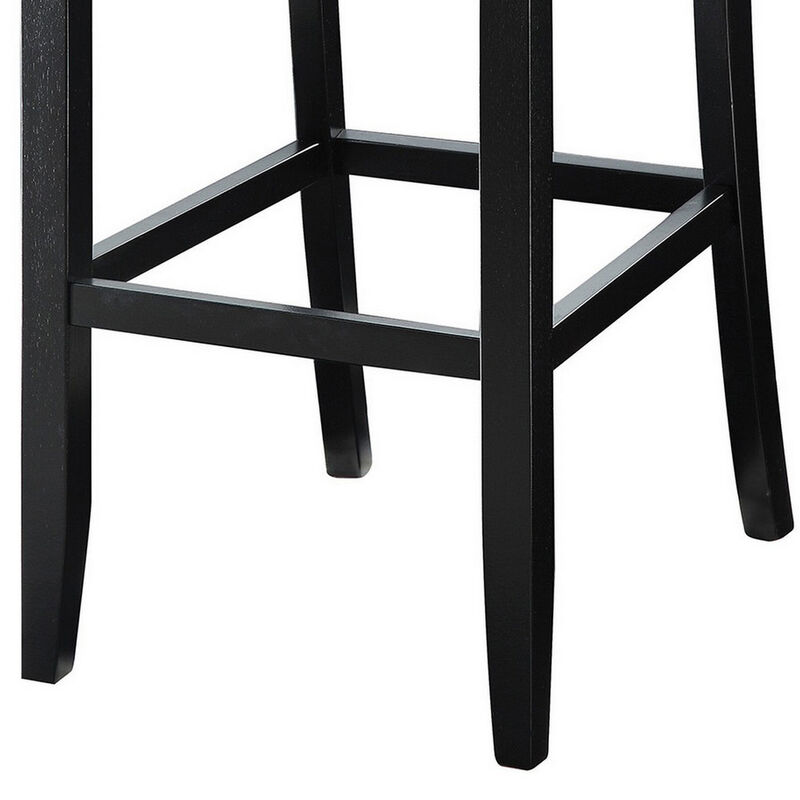 Wooden Dining Counter Height Chair, Gray & Black, Set of 2