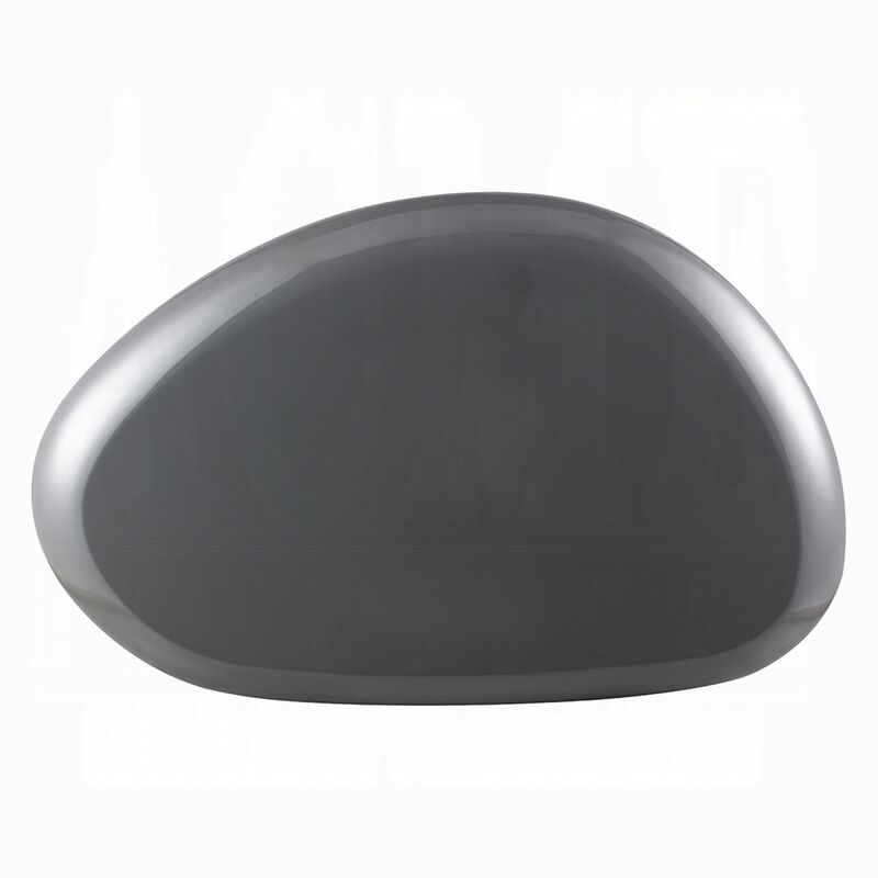 Fory Coffee Table, 46 Inch Oval Top with Low Metal Base, High Gloss Gray image number 4