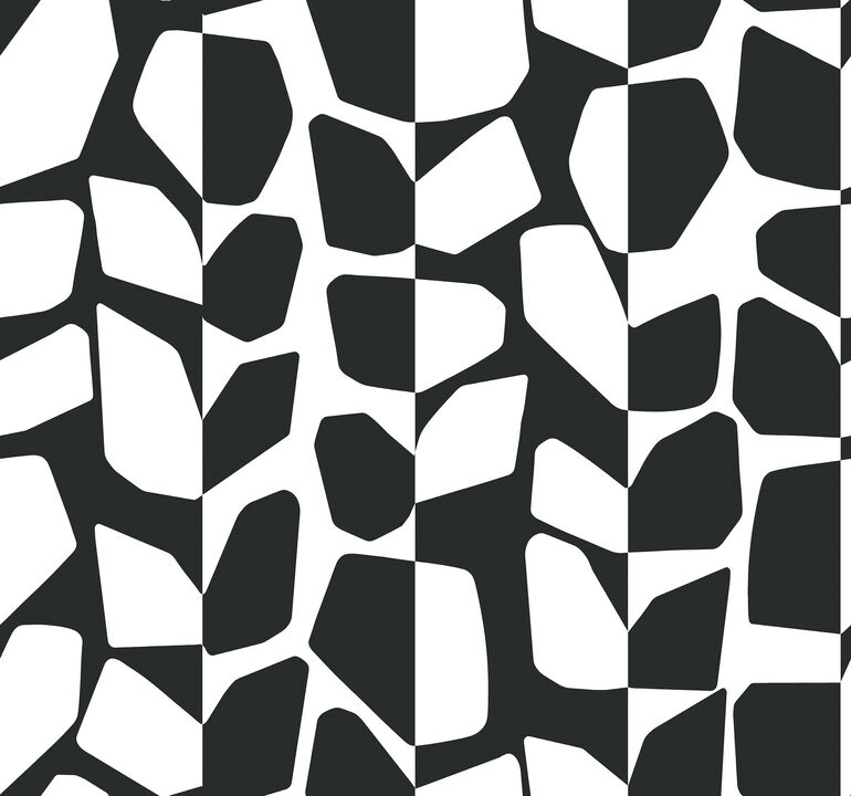 Primitive Vines Black & White Wallpaper