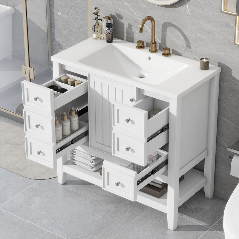 Merax  Bathroom Vanity with Ceramic Sink