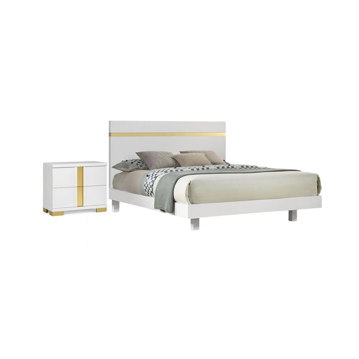 2pc Bedroom Set, Wood, Nightstand