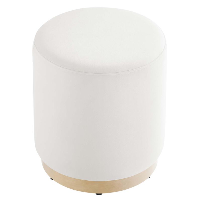 Modway 16" Round Performance Velvet Upholstered Upholstered Ottoman image number 6
