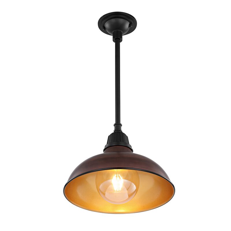 Jasper Farmhouse Industrial Indoor/Outdoor Iron LED Pendant