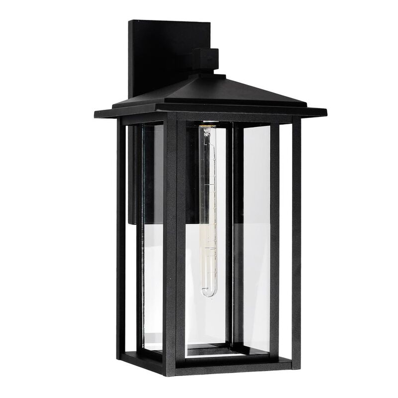 CWI Lighting Crawford 1 Light Black Outdoor Wall Light