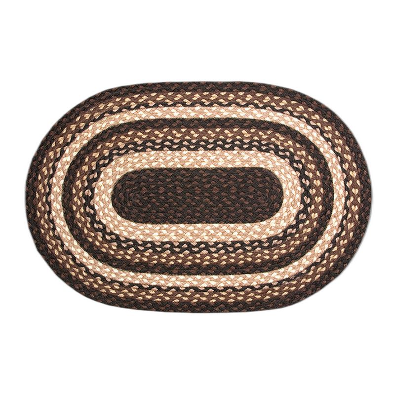 Earth Rugs C-313 Mocha Frappuccino Oval Braided Rug 20 X 30 image number 0