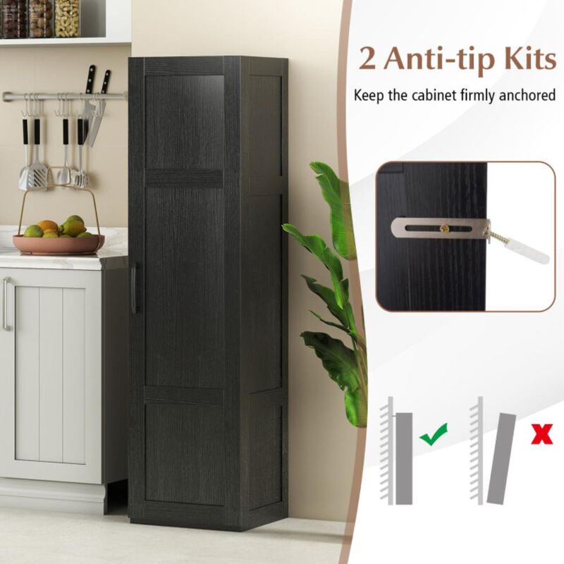 Hivvago Tall Storage Cabinet with 4 Storage Shelves for Bathroom Living Room