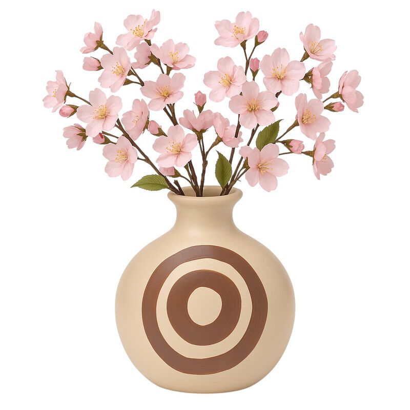 Round Boho Abstract Vase