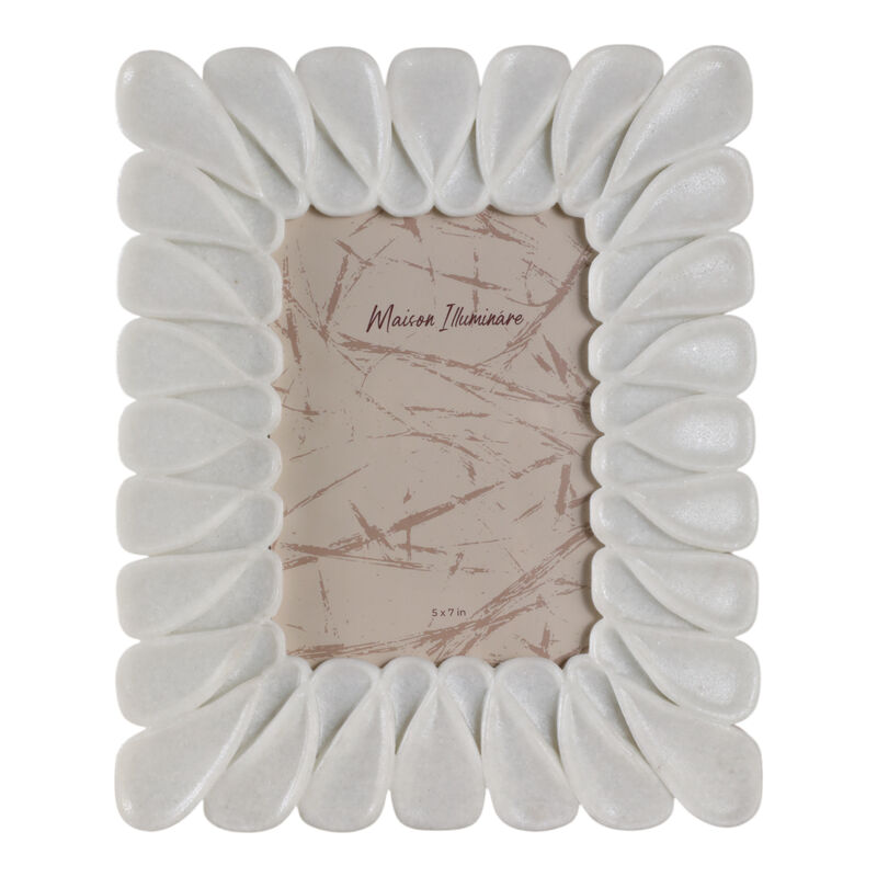 5x7" Loopy Quartz Resin Photo Frame, White image number 0