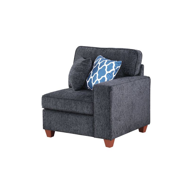 Devion Furniture 7-Piece Upholstered Modern Chenille Sectional image number 2
