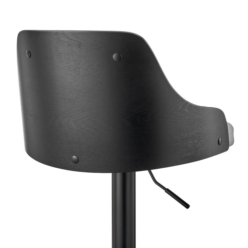 Asher Adjustable Faux Leather Bar Stool
