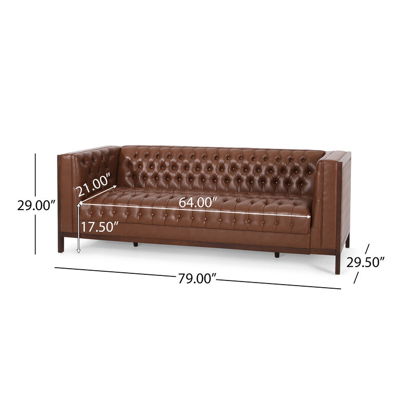 Bilkpa 3 seater PU sofa image number 8