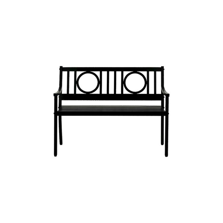 Carolina Living Gramercy Outdoor Bench and Side Table - Black