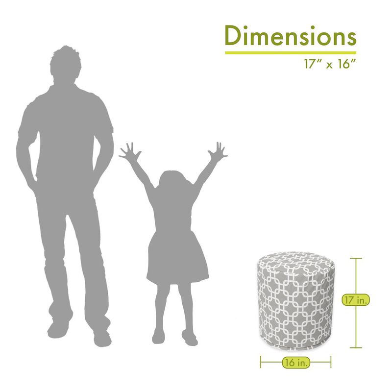 Majestic Home Goods Pouf Links Gray