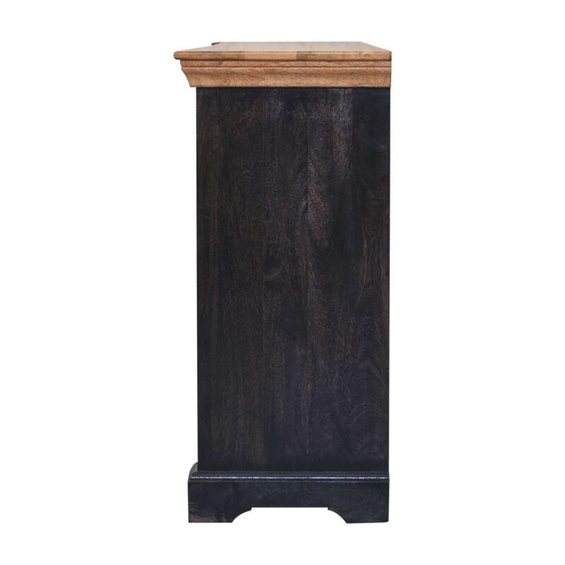Artisan Furniture Solid Wood Regal Ash Black Rustic Sideboard