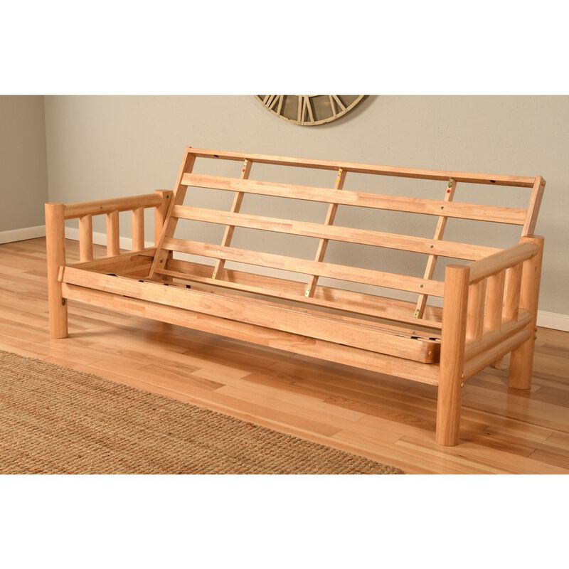 Lodge Frame-Natural Finish-Linen Charcoal Mattress image number 2