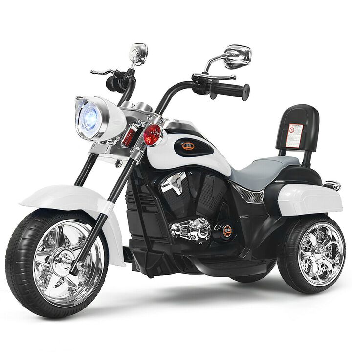 6V Toddler Electric Ride-On Bike with 3 Wheels, Horn and Front Headlight