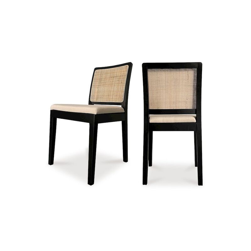 Starlight Canyon Home Black Dining Chairs Set of 2, Modern Chairs Dining Table with Cotton Upholstery image number 0