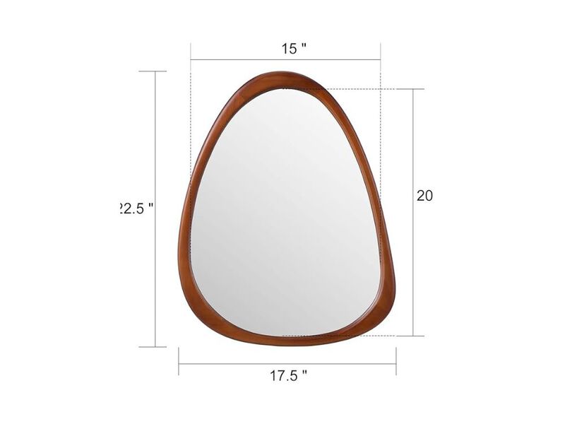 18" x 22" Irregular Wood Mirror &ndash; Abstract Asymmetrical Wall Decor