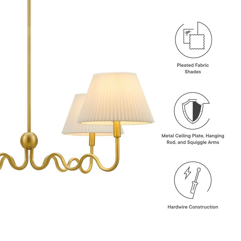Wave Squiggle 4-Arm Pendant Light image number 1
