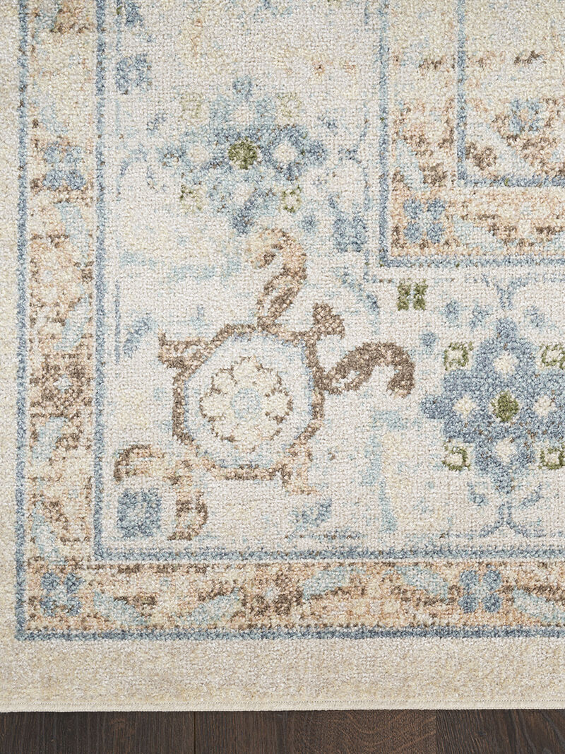 Astra Machine Washable ASW13 Ivory/Blue 3'3" x 5' Rug