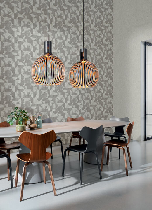 Barcelo Grey Circles Wallpaper