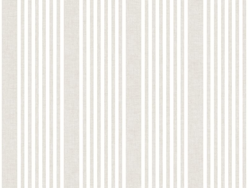 French Linen Stripe Off White Peel & Stick Wallpaper image number 0