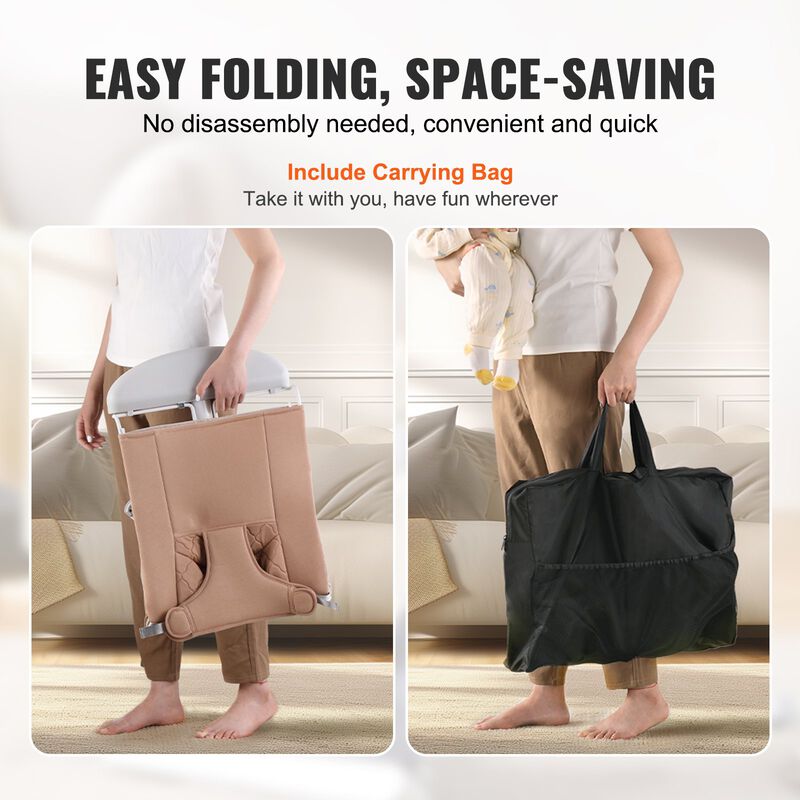 Baby Bouncer Folding Bouncer Seat Chair for Babies with 2 Reclining Angles