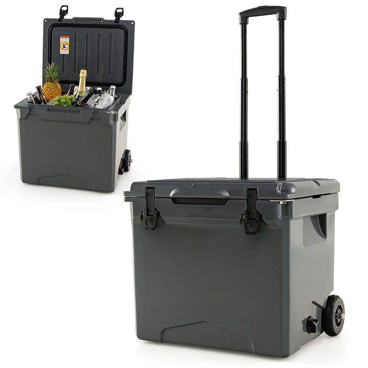 42 Quart Hard Cooler with Wheels and Handle