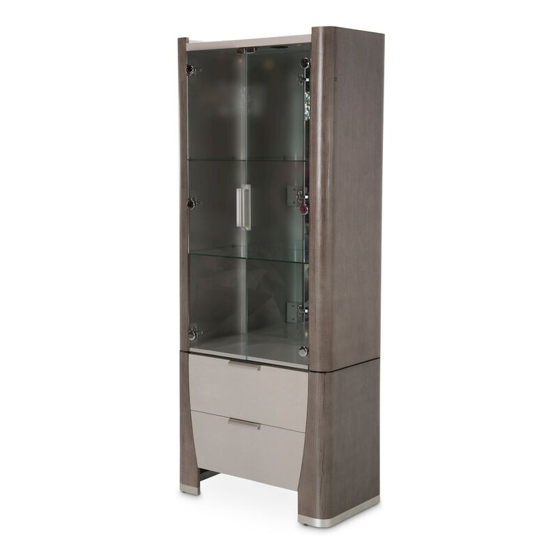 Michael Amini Roxbury Park Display Cabinet - Slate